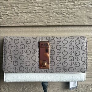 GUESS Two-Tone Gray and White Wallet